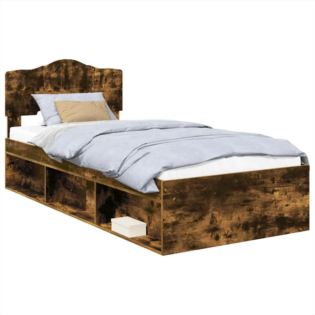 Struttura del letto-Giroletto Rovere fum¨¦ 90 x 190 cm Pino massello 735098