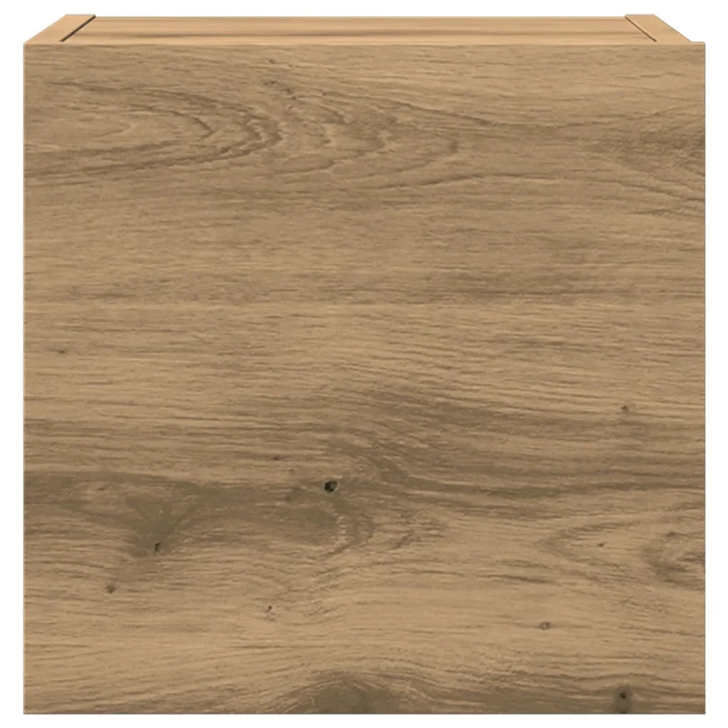 Set Mobile TV 7 pz Montato a Parete Rovere in Legno Multistrato 3329212