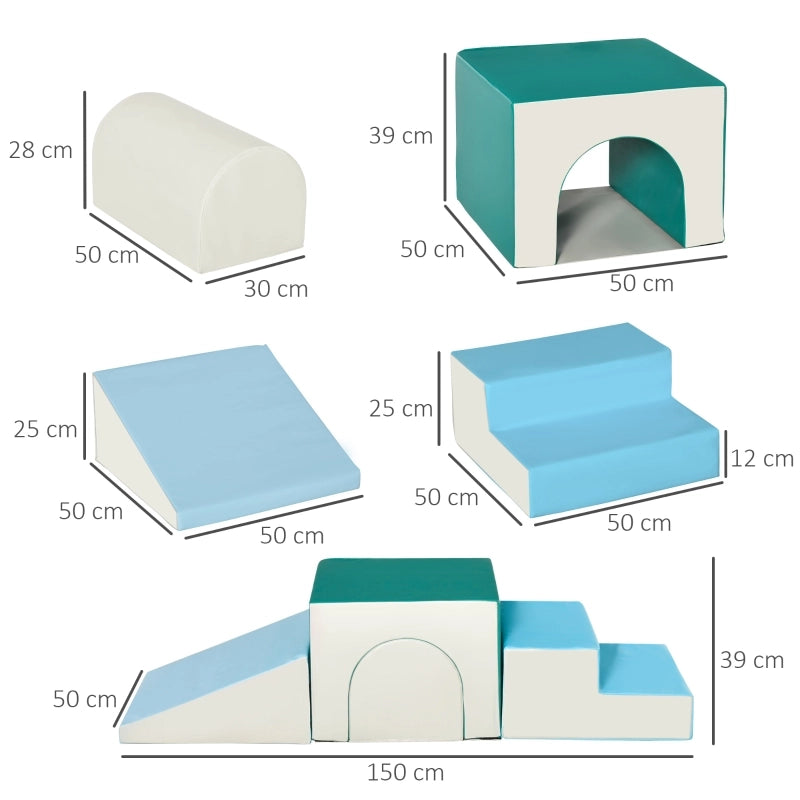 Set di costruzioni, 4 pezzi, blocchi in schiuma, facili da pulire, imbottitura morbida, blocchi in schiuma per bambini da 1 a 3 anni, EPE, grigio