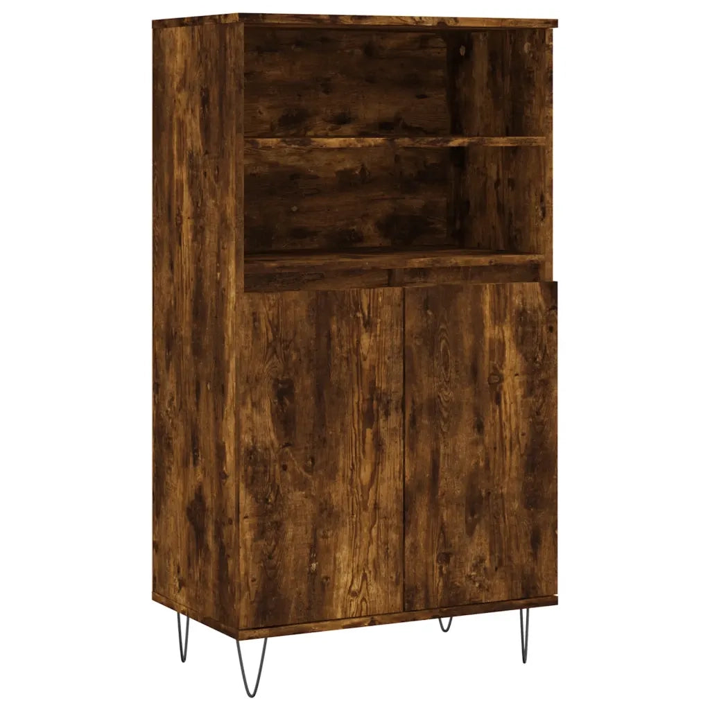 Credenza-Buffet-Armadio da cucina Rovere Fumo 60x36x110 cm in Legno Multistrato 568520