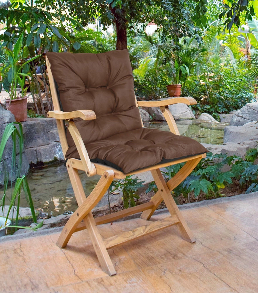 AIO FACTORY 50x50x80 cm Cuscino da giardino impermeabile marrone