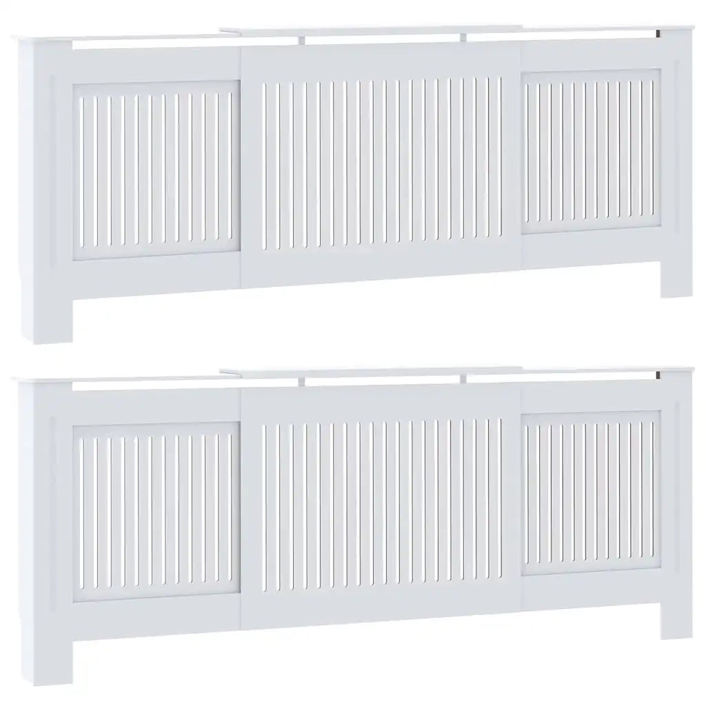 Copertura per radiatori 2 pcs Bianco 205 x 20,5 x 81,5cm