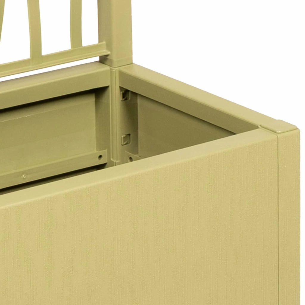 Fioriere | Cassetta per fiori | Vaso da Giardino con Trellis Verde 80 x 36 x 140 cm PP
