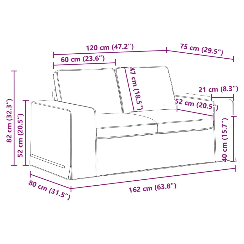 Divano | Divano da soggiorno | Sofa Verde Scuro 162 x 80 x 82 cm Tessuto