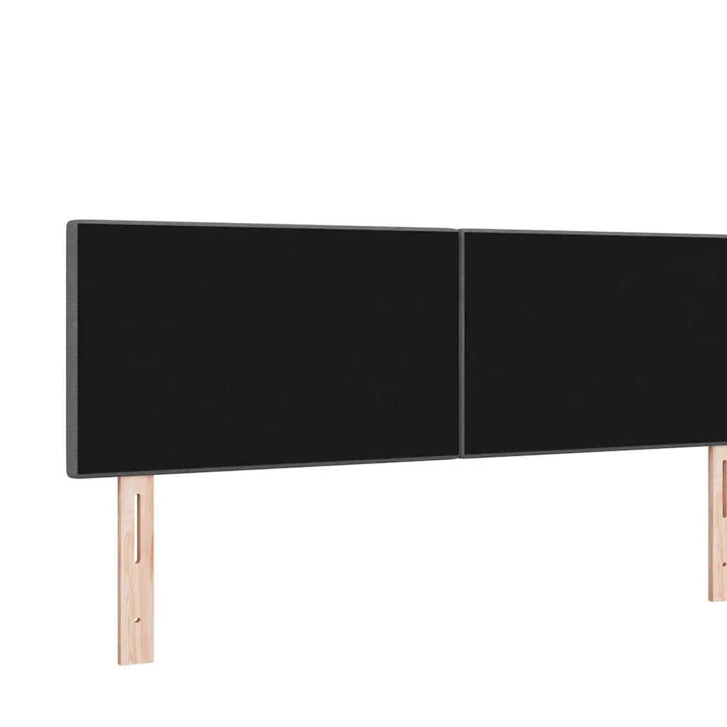 Testiera | Testata LED con strisce LED Grigio scuro 144 cm Tessuto