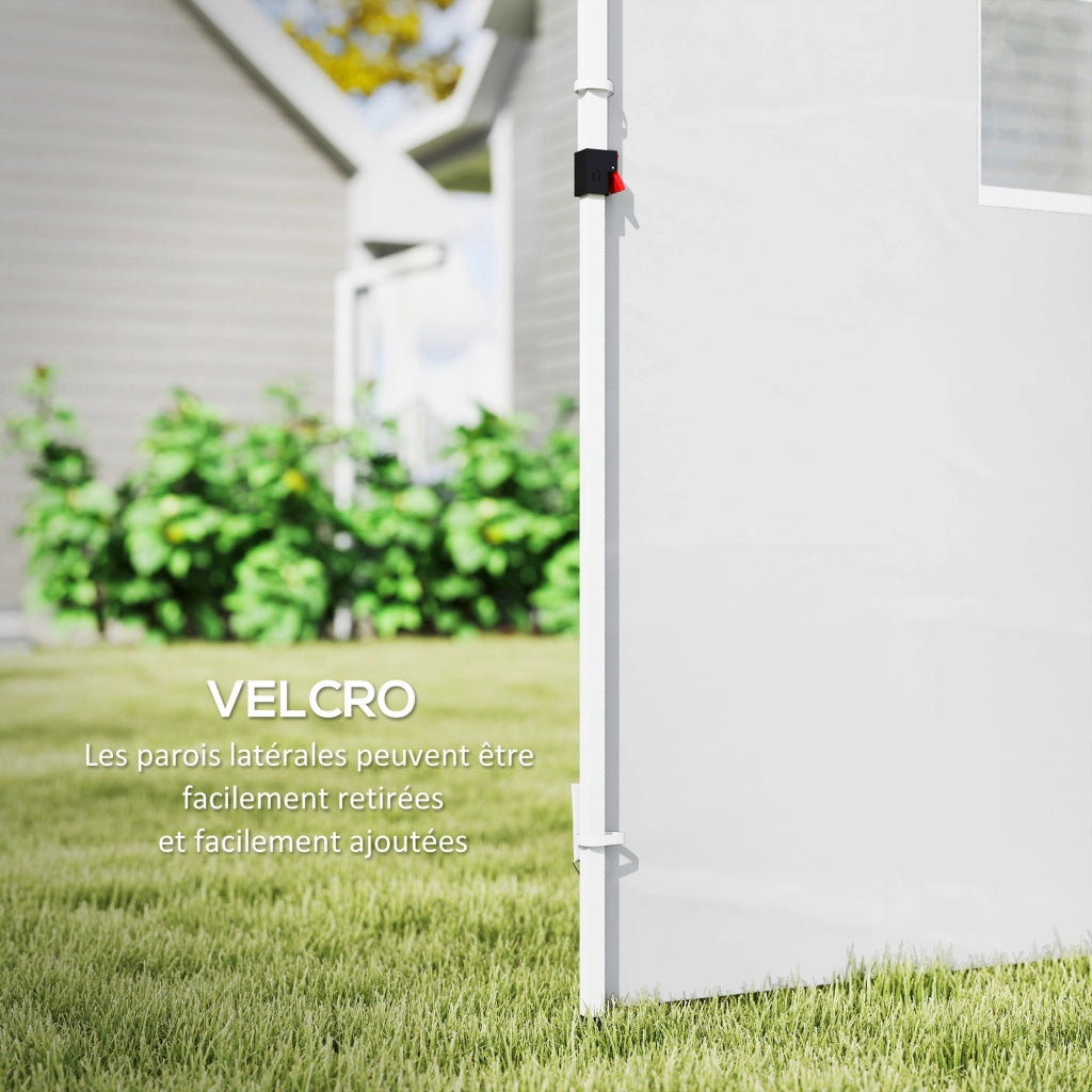 Pannelli laterali per gazebo 3x3m ¨C Xylo ¨C Set 2 pezzi con finestra tessuto Oxford bianco