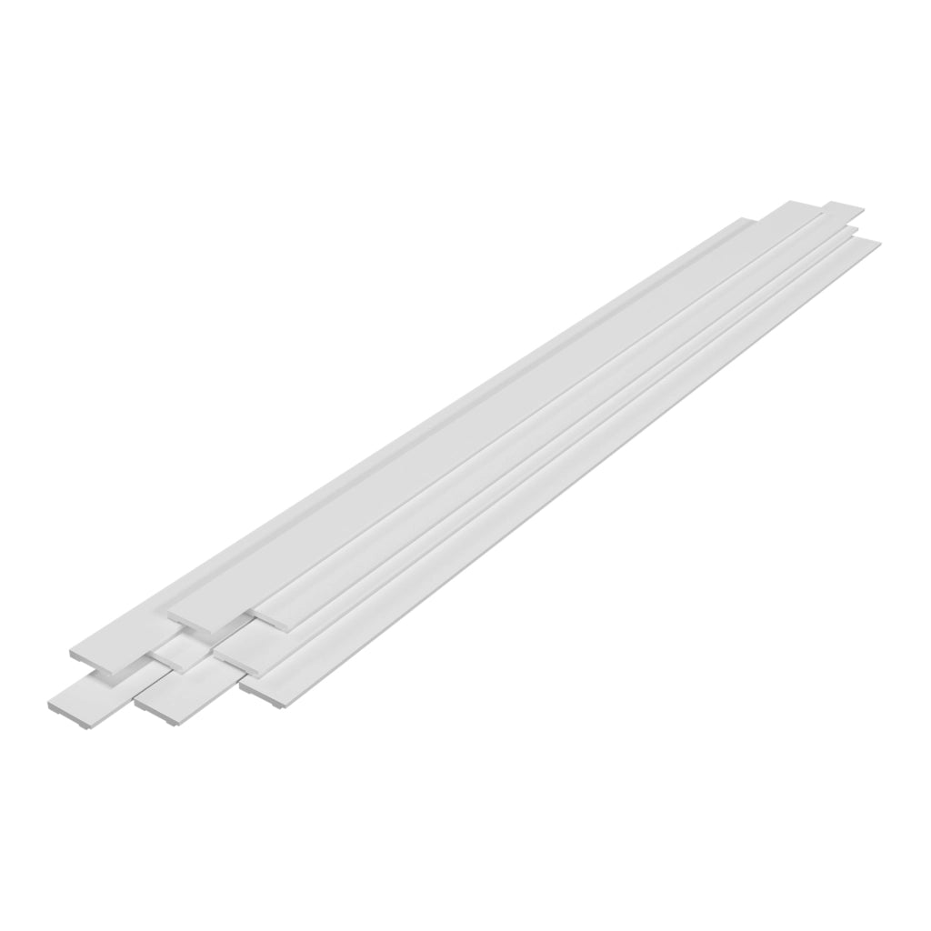 Set Coevorden 16 Profili di Battiscopa in Polistirolo Bianco 195 x 9 x 1,2 cm [neu.haus]