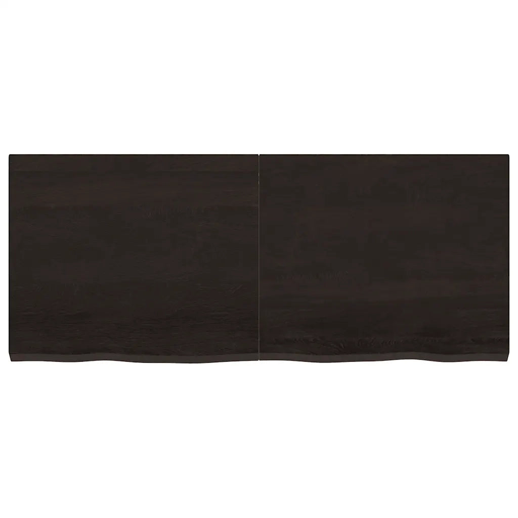 Mensola | Ripiano | Scaffale Marrone Scuro 120x50x(2-4) cm Massello Rovere Trattato