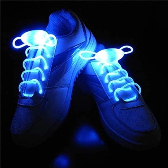 Viti LED con Luce di Sicurezza - Illuminazione - Blu - Cinturino per Scarpe - Atletica - Multicolore