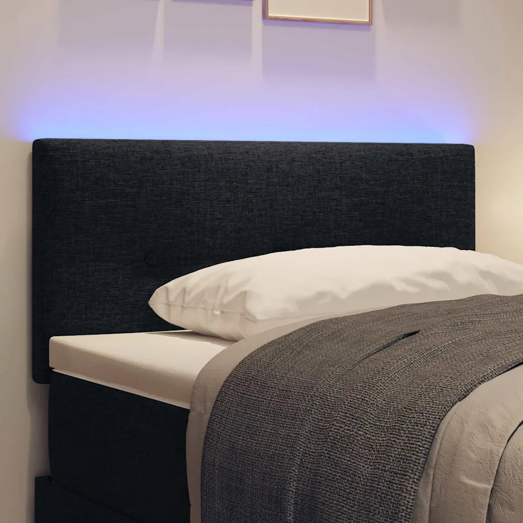 Testiera | Testata LED con strisce LED con Testiera | Testata Nero 80 cm Tessuto