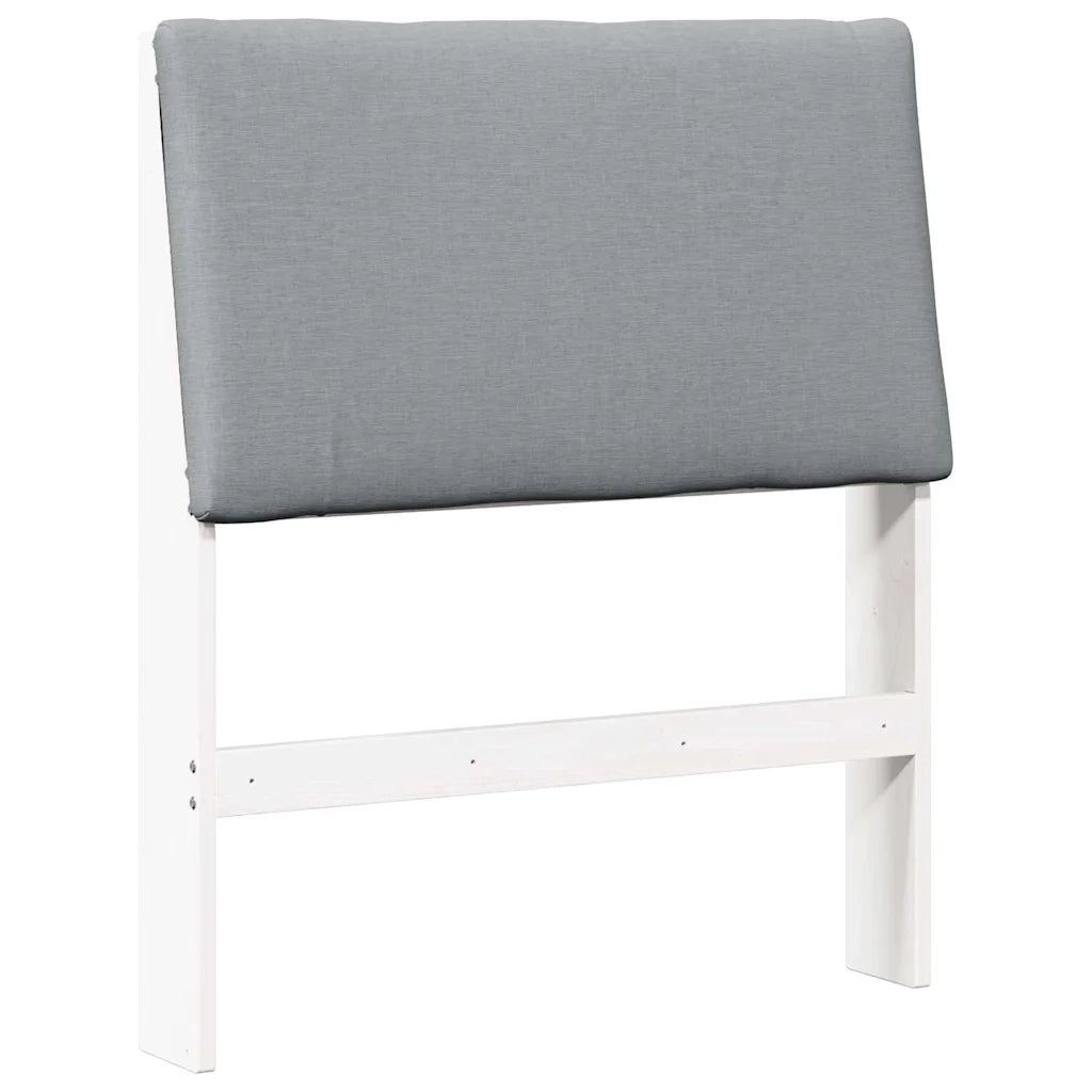 Testiera | Testata imbottita Grigio chiaro 75 cm Pino massello