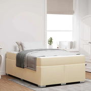 Struttura del letto con materasso Crema 120 x 190 cm Tessuto 3399178