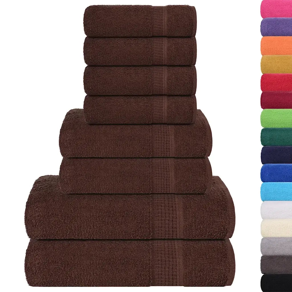 Set di asciugamani 8 pezzi FROGN Marrone 360 g/m² 137065