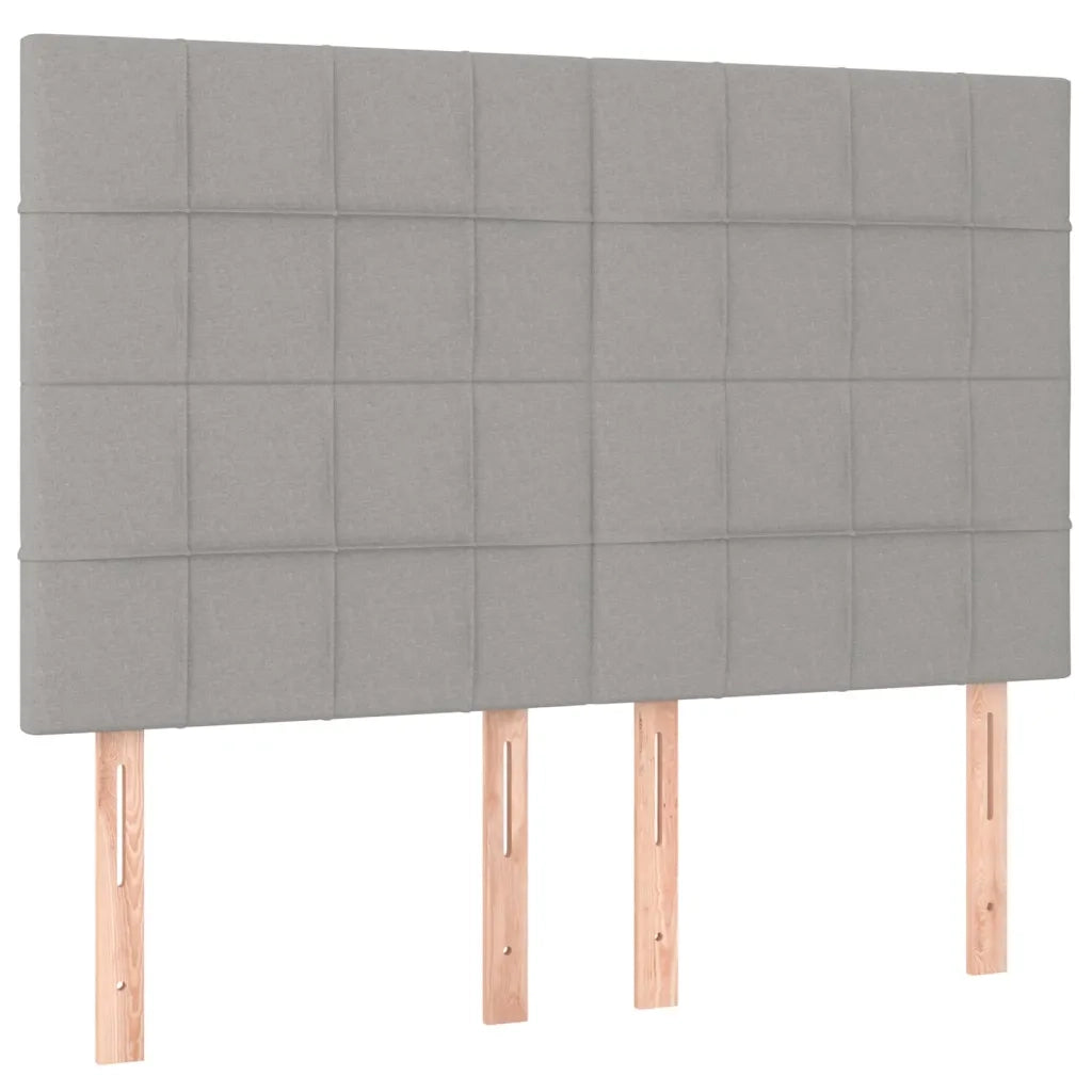 Giroletto a Molle con Materasso Grigio Chiaro 140x190cm Tessuto 3131425