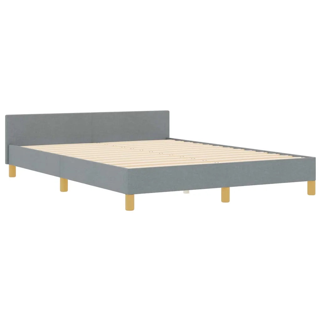 Letto matrimoniale | Letto per adulti | Struttura del letto Grigio chiaro 140 x 200 cm Tessuto