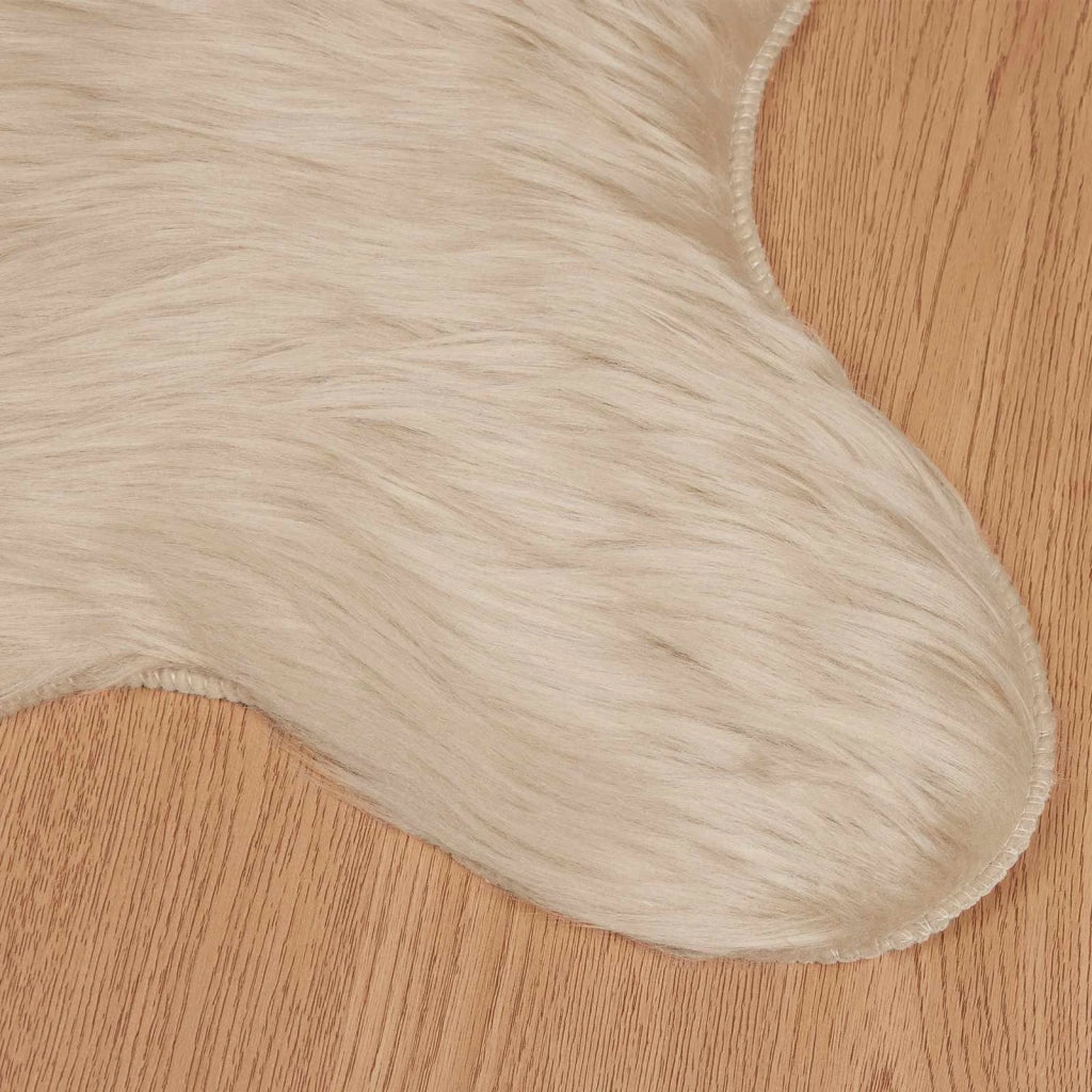 Tappeto in finta TAFALLA Beige 60 x 90 cm Poliestere 42021497