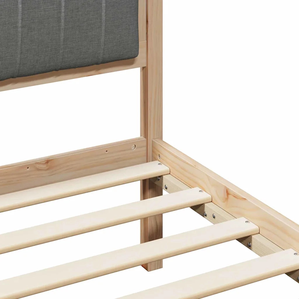Letto matrimoniale | Letto per adulti | Struttura del Letto marrone e grigio scuro 120 x 200 cm