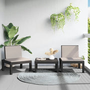 Set Salotto da Giardino 3 pz con Cuscini Antracite in PP 3203731
