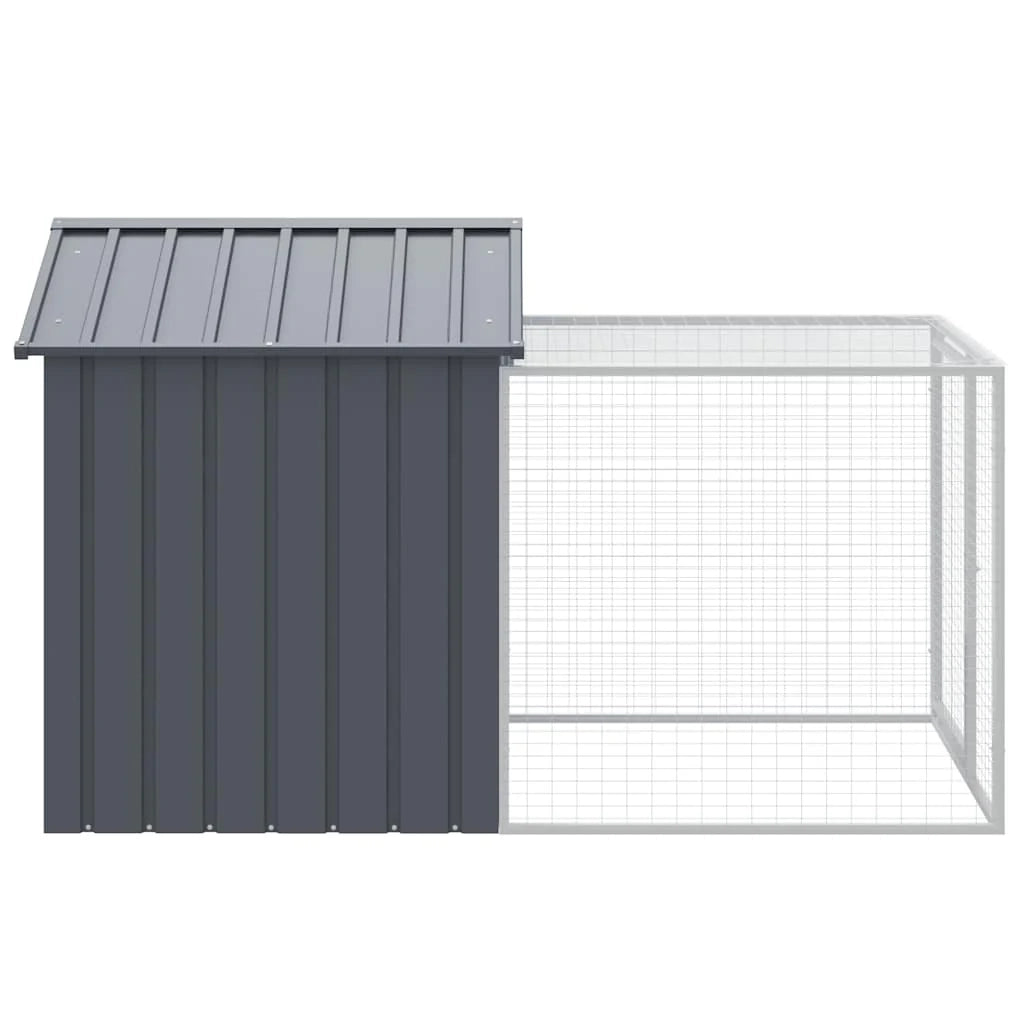 Pollaio/recinto con recinto 117 x 201 x 123 cm acciaio zincato antracite 02_0043946