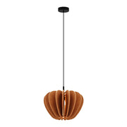 Sospensione Contemporanea Cambio Alluminio Nero Feltro Bronzo 1 Luce E27