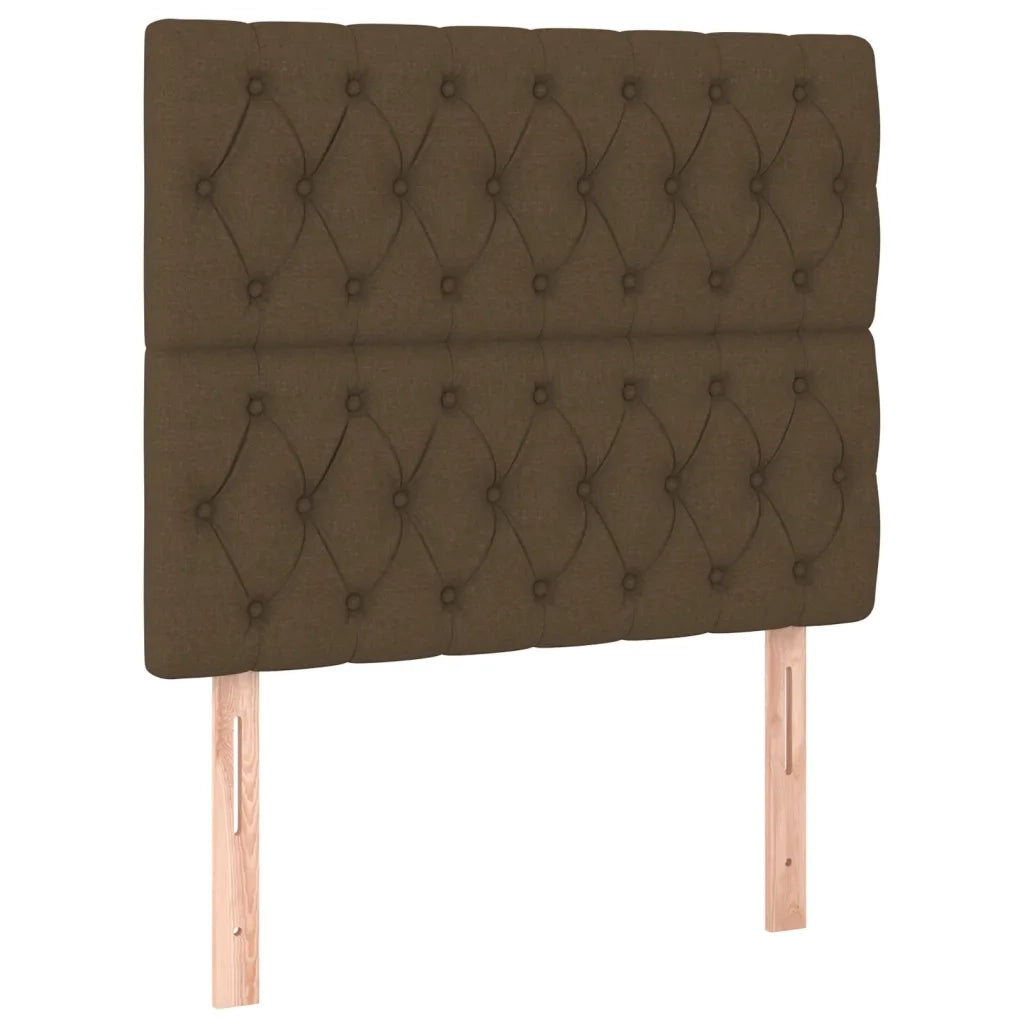 Giroletto a Molle con Materasso Marrone Scuro 100x200cm Tessuto 3128744