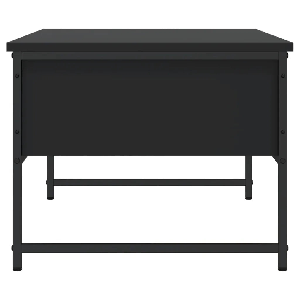 Tavolino da Salotto-Tavolino da soggiorno-Tavolo Nero 101x49x39,5 cm in Legno Multistrato