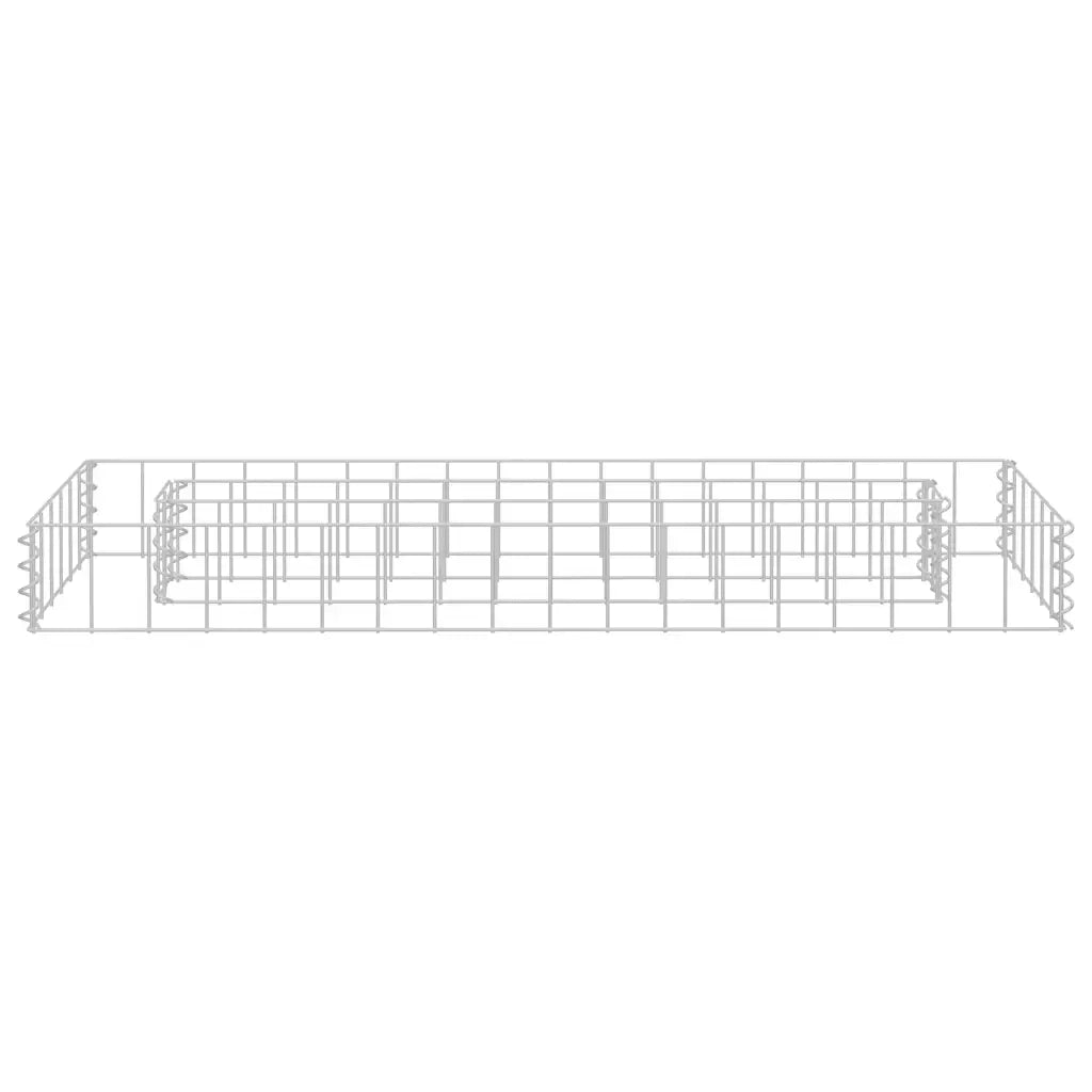 Gabbione Letto Rialzato in Acciaio Zincato 90x30x10 cm 145628