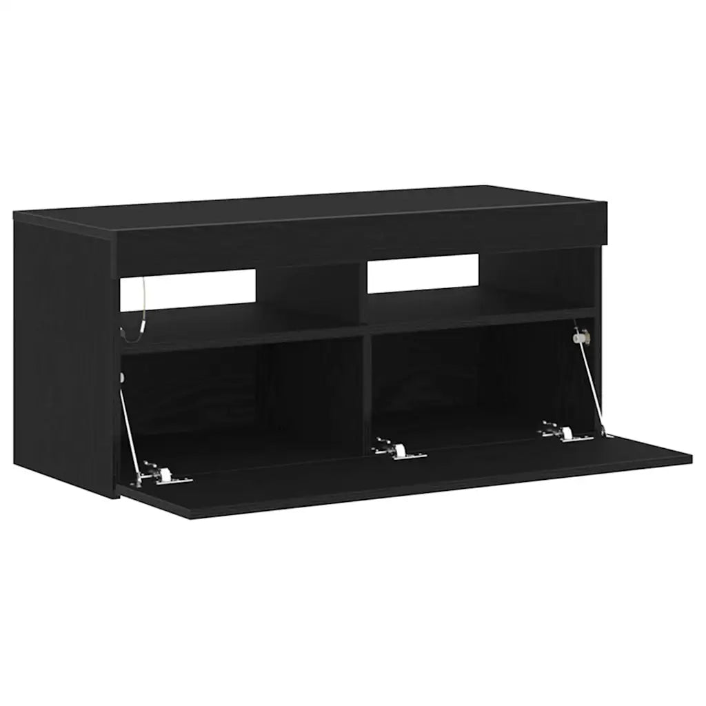 Mobile TV-Credenza per TV-Console TV Rovere Nero 90 x 35 x 40 cm Legno multistrato 876869
