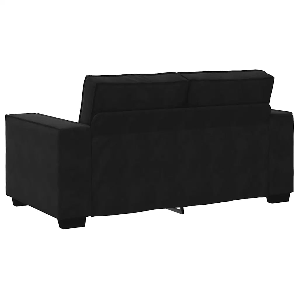 Divano a 2 Posti-Sofa 2 Posti Nero 120 cm in Velluto 313676