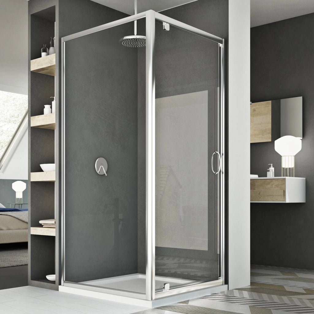Box Doccia 80x80 AP. 80 CM H185 trasparente mod. Sintesi Duo 1 Anta