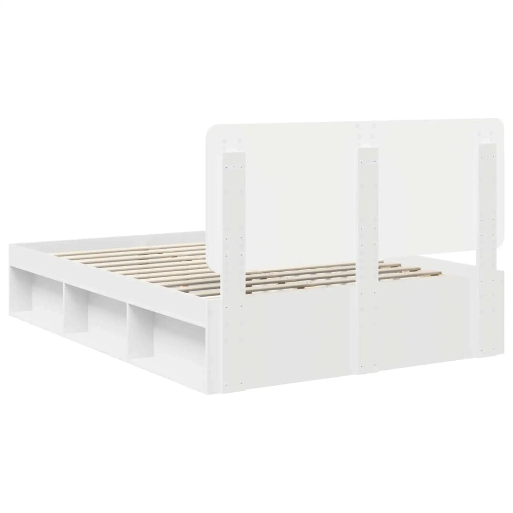Struttura del letto Bianco 140 x 190 cm Pino massello 3412488