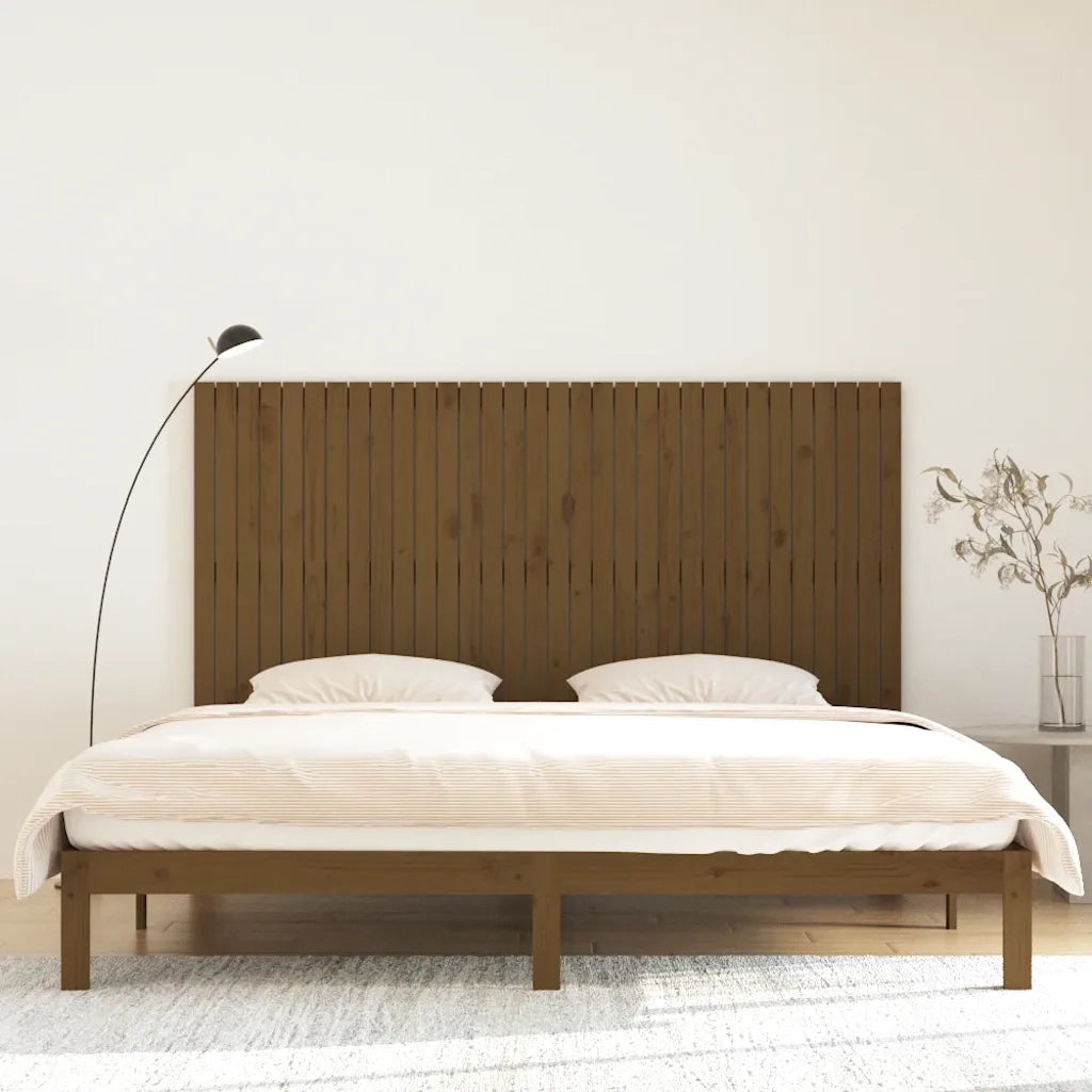 Testiera | Testata da Parete Ambra 204x3x110 cm in Legno Massello di Pino