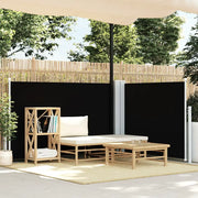 Tenda da Sole Laterale Retrattile Nera 120x600 cm 48448