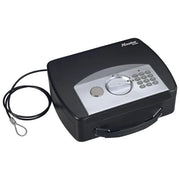 Master Lock P008EML Cassaforte Portatile con Combinazione Digitale e Cavo d'Acciaio Capacita' 2.17 L Alimentazione 4 AA (non incluse) Chiavi di Emergenza Incluse colore Nero