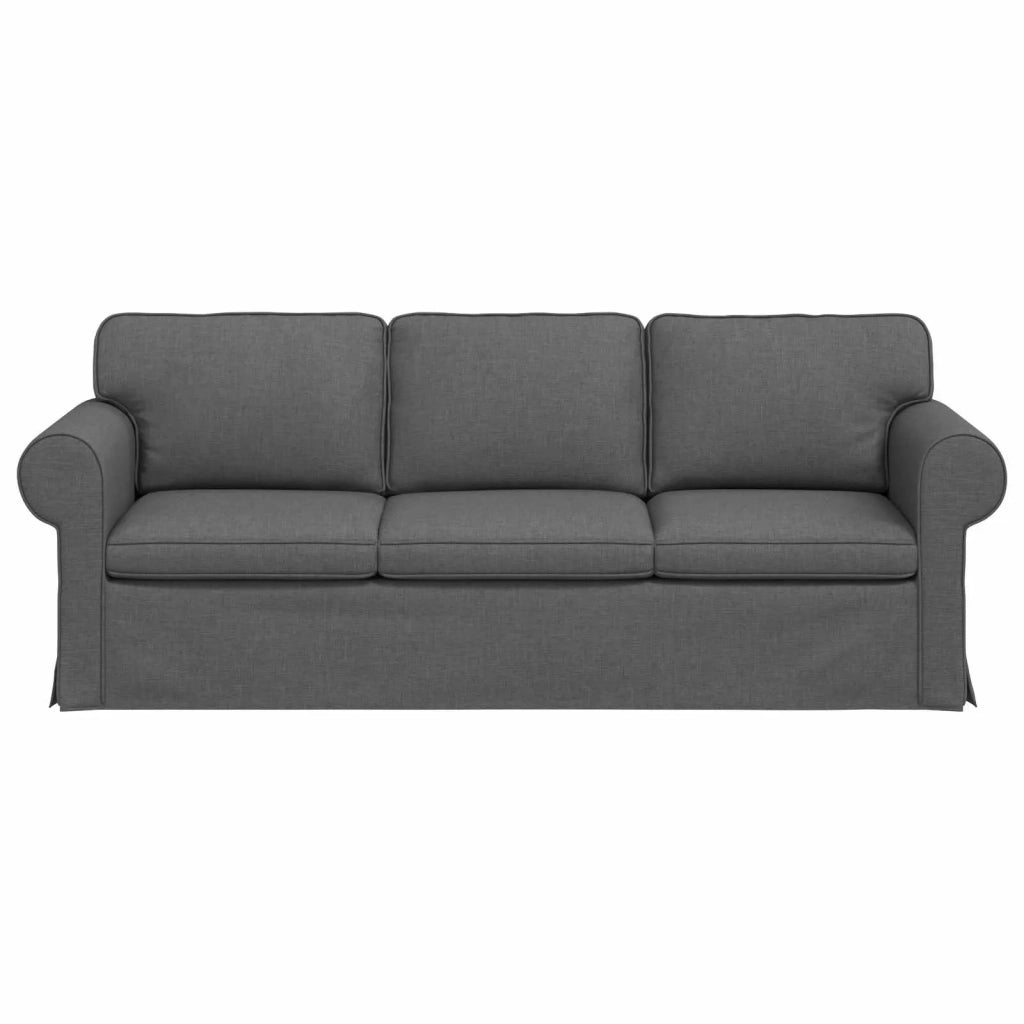 Divano Grigio scuro 215 x 82 x 80 cm Tessuto