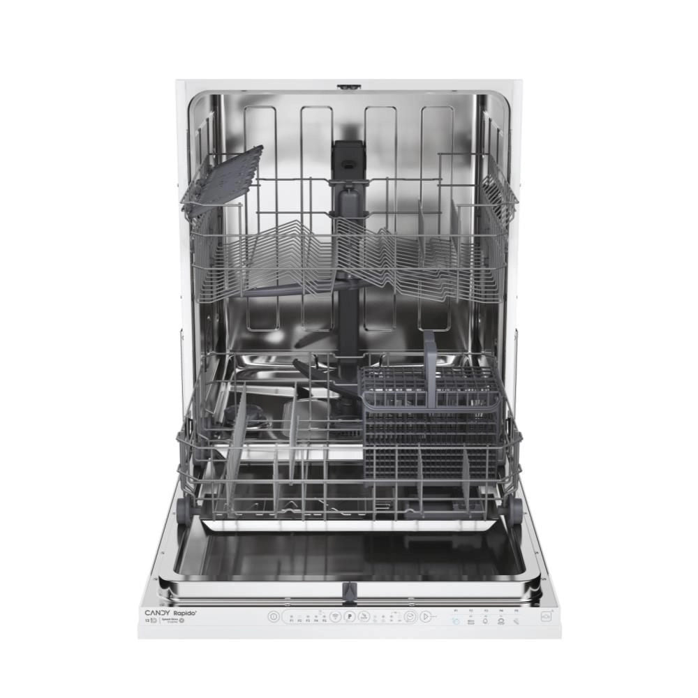 Candy CI 3E53L0W Rapido' Serie Rapido' - Lavastoviglie a scomparsa totale 13 coperti, classe energetica E, motore Speed‑Drive Inverter, Maxi TUB e connettivita' Wi‑Fi-BLE (82,0×59,8×55,0 cm), colore Bianco