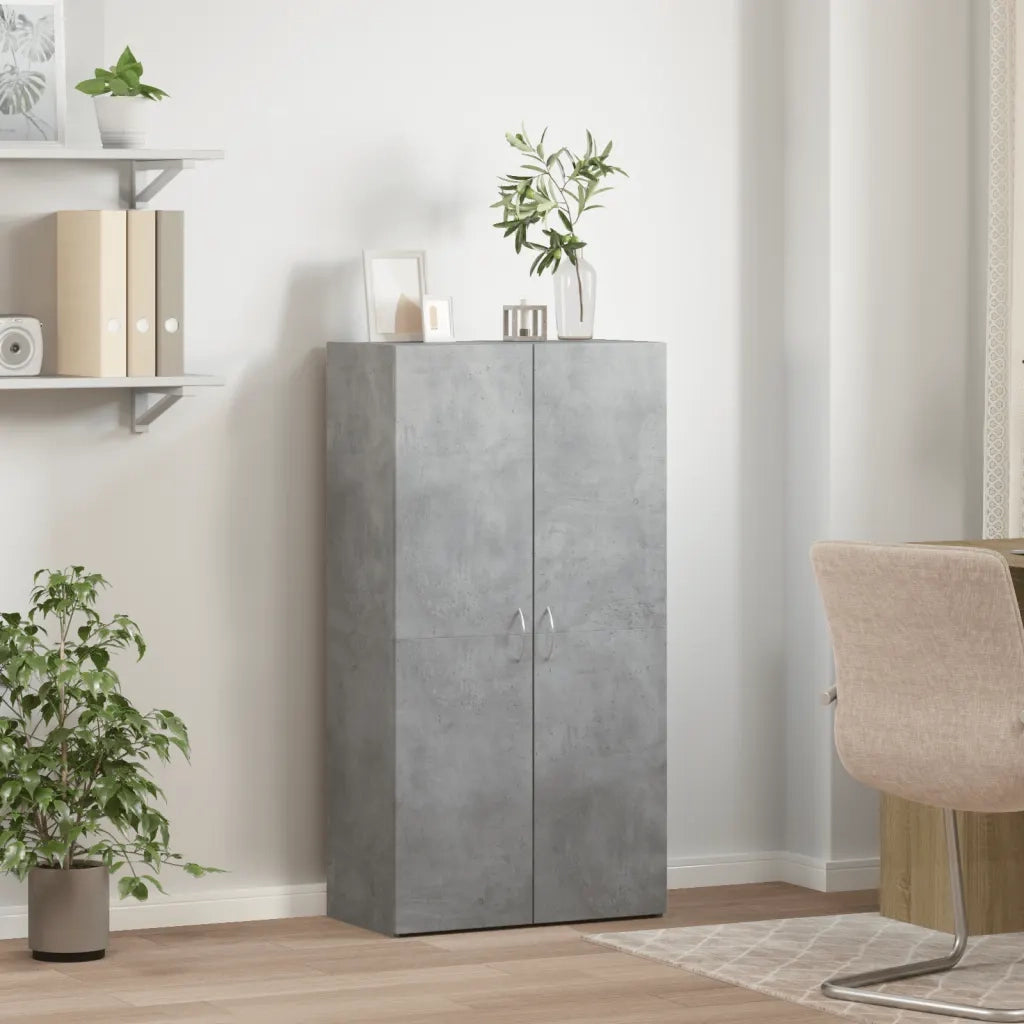 Schedario Grigio Cemento 60x32x115 cm in Legno Multistrato CFW7023593