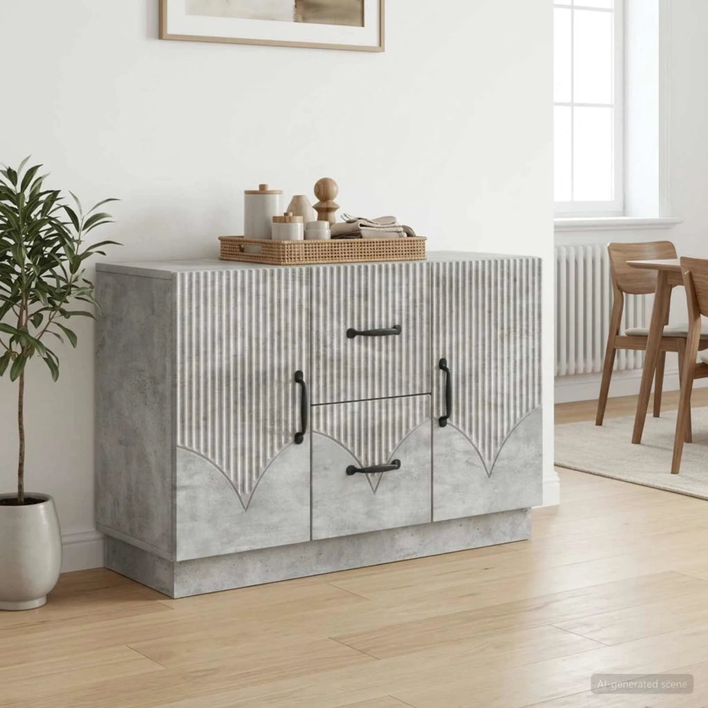 Credenza Grigio Cemento 89 x 34,5 x 57 cm Legno ingegnerizzato 895348