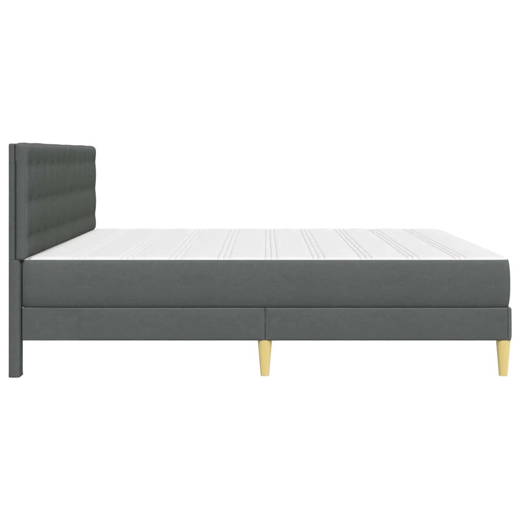 Struttura letto con materasso Grigio scuro 200 x 200 cm Tessuto 3415129