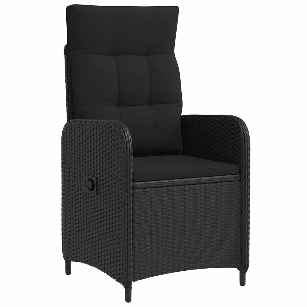 Set da pranzo per esterni 3 pz Nero 3422406