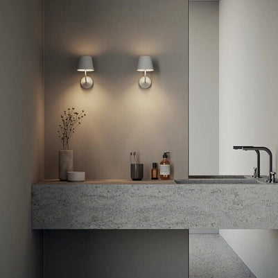Poldina Lampada da parete 230V LED 5.4W 2700K in alluminio finitura Corten, design moderno ed elegante con grado di protezione IP54 per esterni