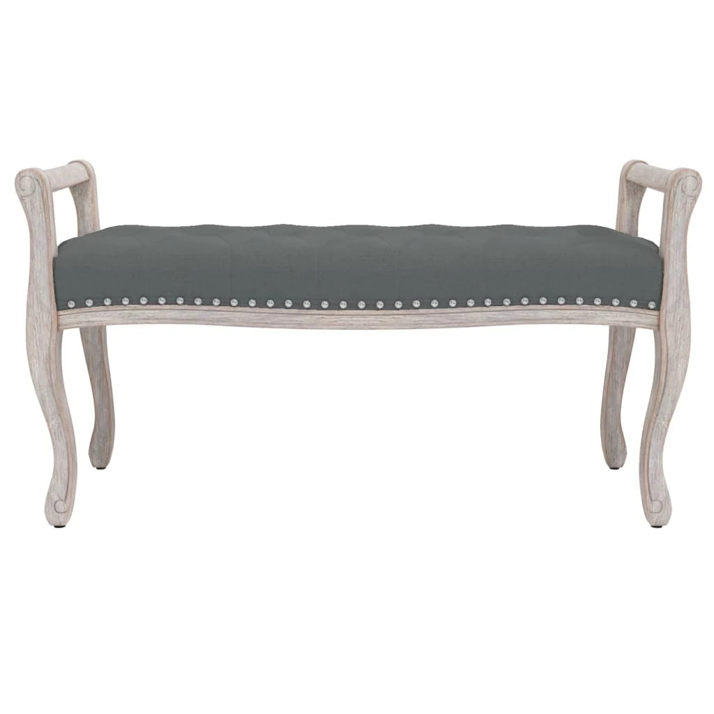 Panca 110 x 45 x 60 cm tessuto grigio scuro 02_0010658