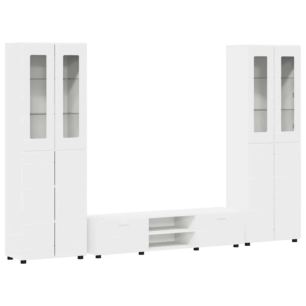 Set mobile TV con porta FLORIN 3 pcs Bianco Legno multistrato 3397994