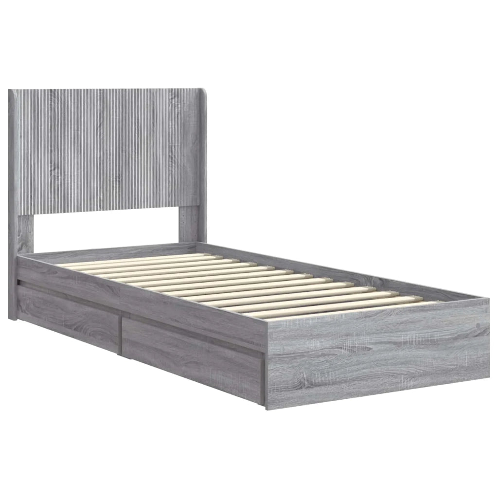 Struttura del letto con stoccaggio e testata 3 pcs 3414066