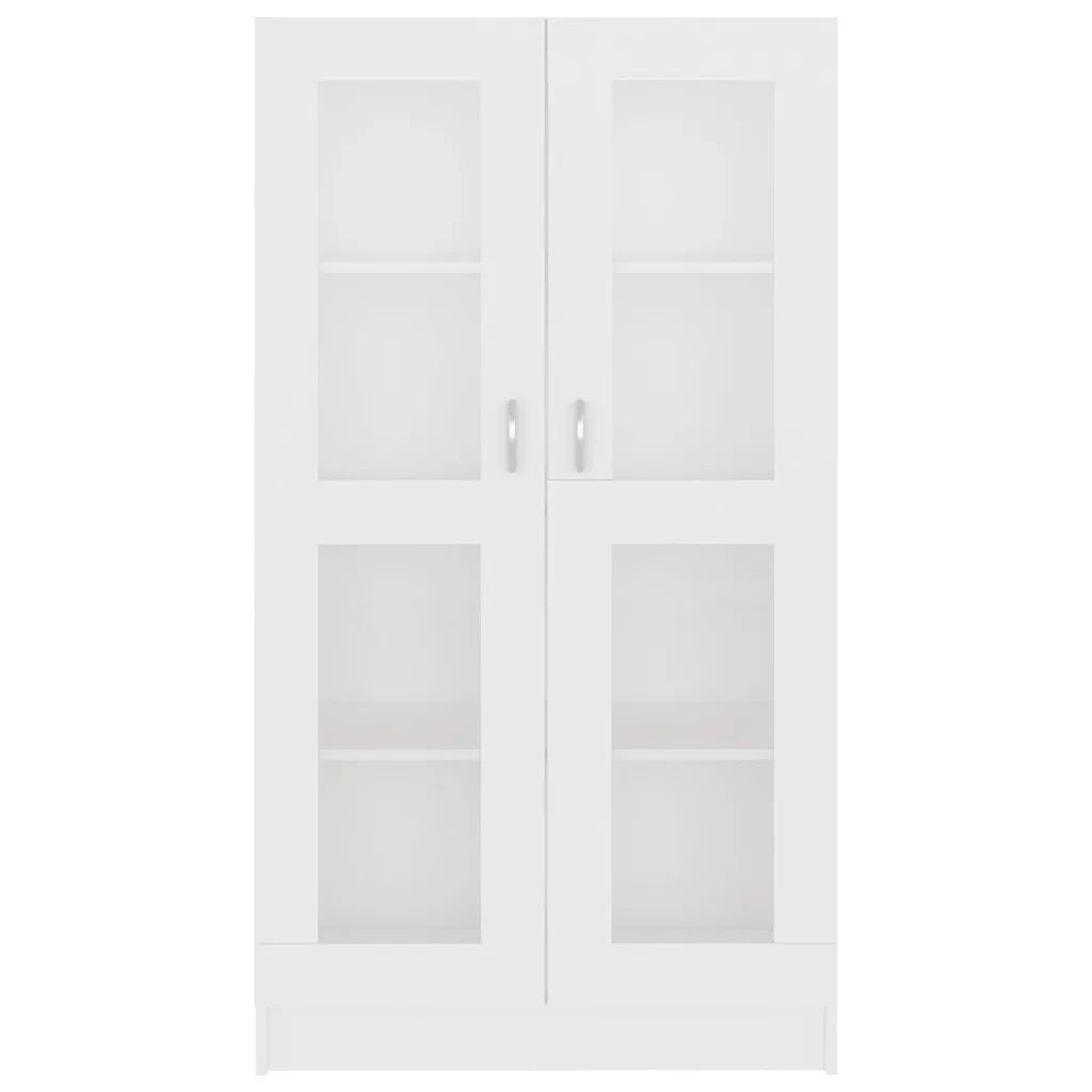 Armadietto con Vetrina Bianco 82,5x30,5x150cm Legno Multistrato