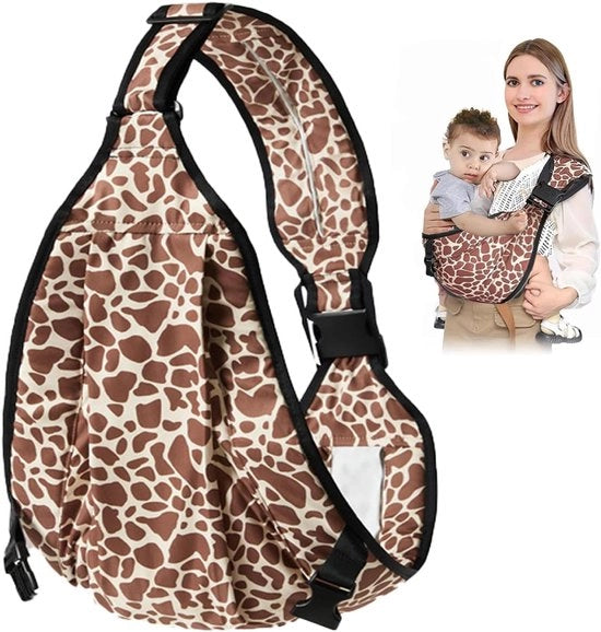 Zak da adattiva, respirante, regolabile, avvolgibile, Ideale per neonati e bambini fino a 20 kg, stampato a tema leopardo