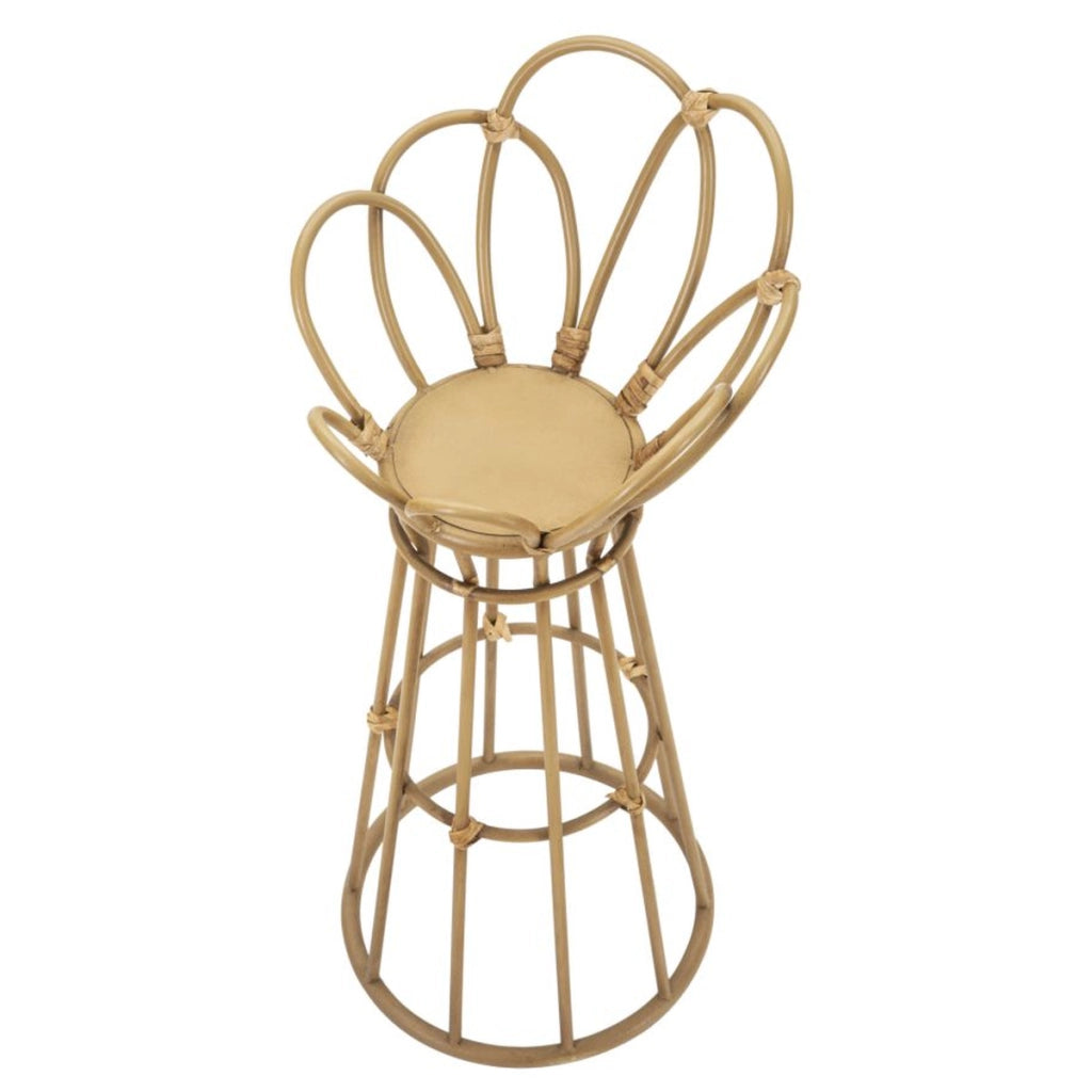 Porta-vaso Panama Tower in ferro e rattan Ø 28x62 cm