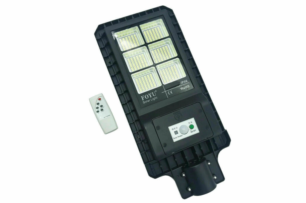 120W Lampione Stradale led Con Pannello Solare Integrato Crepuscolare ip66 - ZENCOCCO