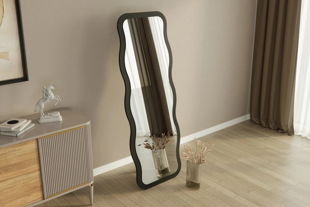 Specchio in legno "Aror" 50 x 2,2 x 160 cm - Nero