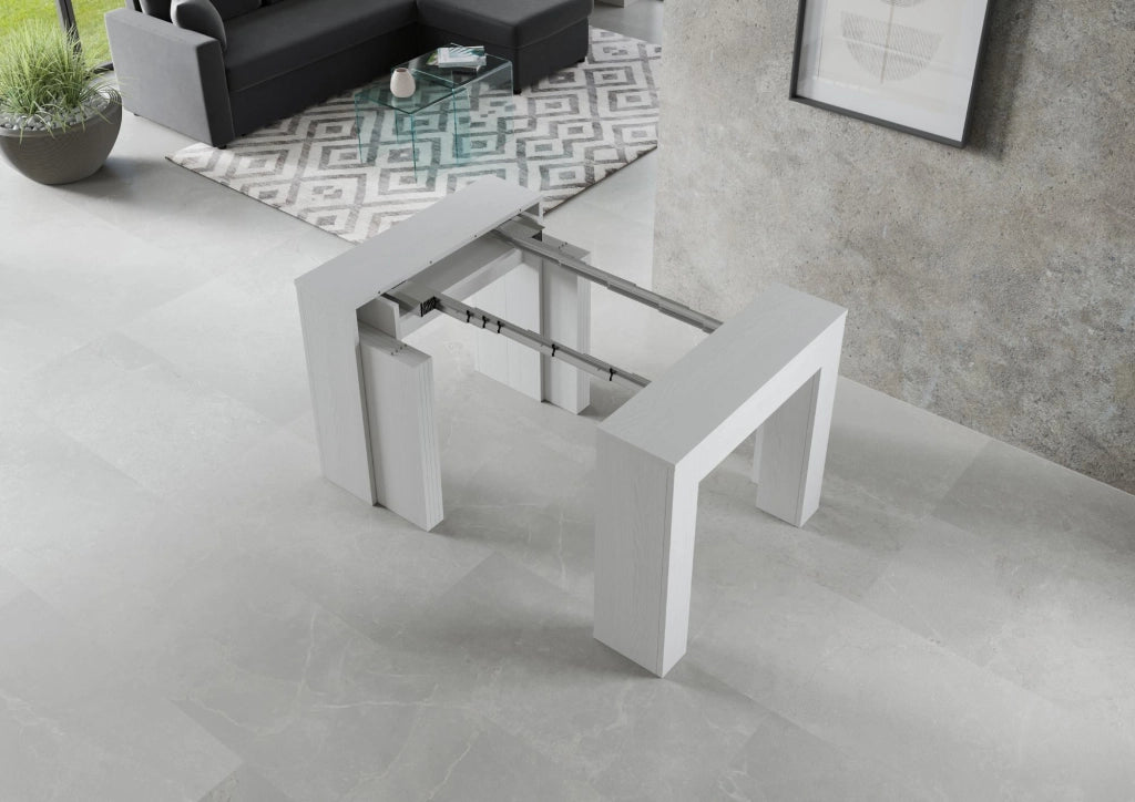 Consolle allungabile 90x49/307 cm Extra Bianco Frassino